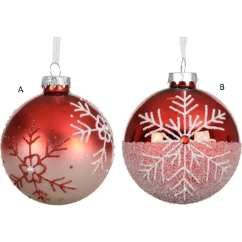 Vánoční ozdoba Kaeming Vánoční ozdoba VLOČKA, 8 cm, 2 druhy, KSD