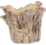 Obal betonový - pařez s houbami, vel. M, hnědý