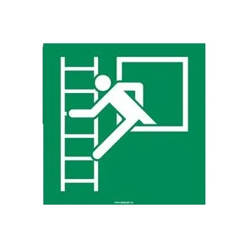 Nouzové okno - bezpečnostní tabulka s dírkami, plast 2 mm 150x150 mm