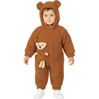Kojenecký overall Overal příjemný teplý overal Kožíšek hnědý 62 (6) H611N