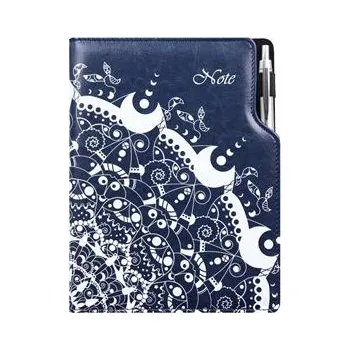 Zápisník Notes DESIGN A4 nelinkovaný - modrá - ornament