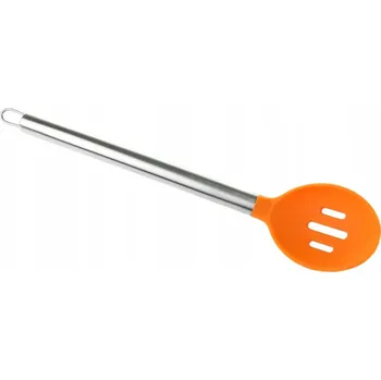 Naběračka Naběračka děrovaná Tiross TS1422 9,5x33,5 cm oranžovo-stříbrná