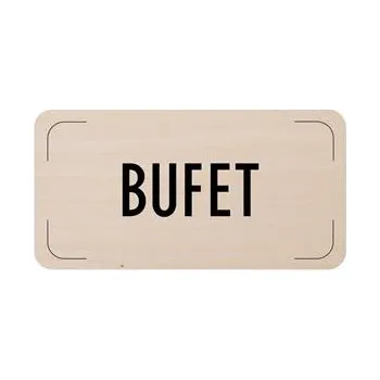 Cedulka na dveře - Bufet, dřevěná tabulka, 160 x 80 mm
