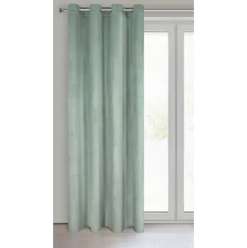 Dekorační velvet závěs s kroužky PAULINA 140x250 cm světle mátová (cena za 1 kus) MyBestHome