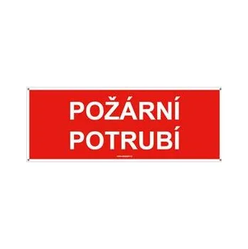 Požární potrubí - bezpečnostní tabulka s dírkami, plast 2 mm 210x80 mm