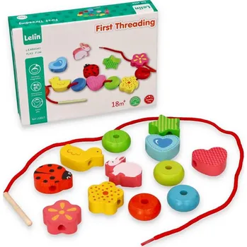 Dětské navlékací korálky Lelin L10027 Korálky na navlékání pro batole 18 ks