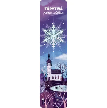 Doplněk ke knize Dobrá záložka 168 - TŘPYTIVÁ první vločka (svítící ve tmě)