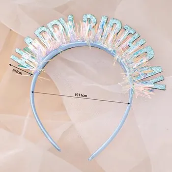 Happy birthday - čelenka modrá