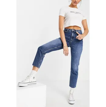 Dámské džíny TOPSHOP ROVNÉ DŽÍNY S NEZAČIŠTĚNÝM LEMEM (24/32)