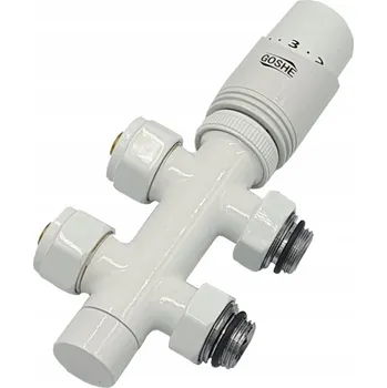 Hlavice pro radiátor Termostatická sada přímá bílá PEX/AL/PEX 16*2 Combo .217 Goshe