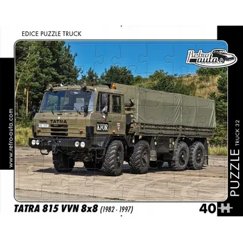 Puzzle Puzzle Retro auta 40 dílků Tatra 815 VVN 8x8 (1982 - 1997) 72432