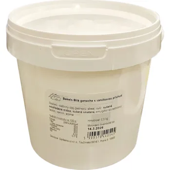 Bakels Bílá ganache s vanilkovou příchutí 500g