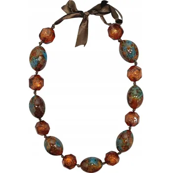 Náhrdelník Bižuterie náhrdelník dlouhý korálky barva keramika