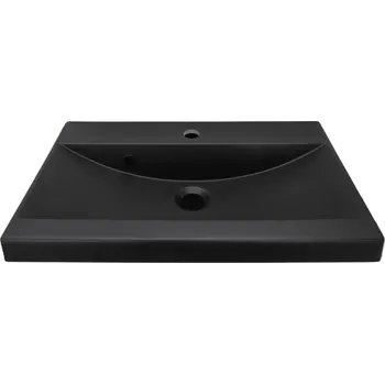 Umyvadlo Umyvadlo na desku obdélníkové Etna LAWA6035 černé