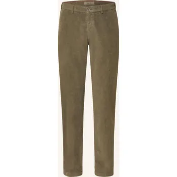 Pánské kalhoty Hiltl Pánské Manšestrové Chino Kalhoty Slim Fit, olivová, 25