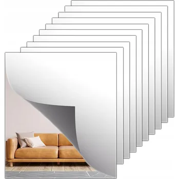 Zrcadlo SADA ZRCADLO 10 Ks 20×20cm SAMOLEPKA NA STĚNU