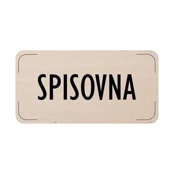 Cedulka na dveře - Spisovna, dřevěná tabulka, 160 x 80 mm