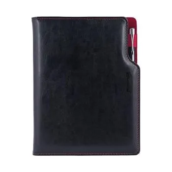 Zápisník Notes - zápisník GEP A5 nelinkovaný - černá/červený vnitřek