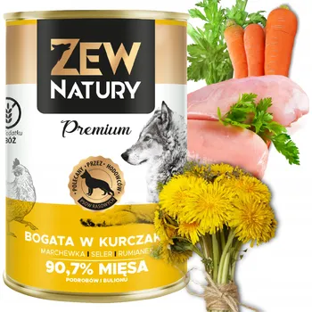 Krmivo pro psa Vlhké Krmivo pro psy Bohaté na kuřecí konzervu 400 g Zew Natury PREMIUM