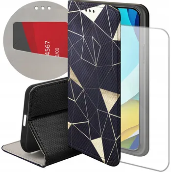 Pouzdro na mobilní telefon Flipové pouzdro Hello Case pro Samsung Galaxy S23 zlaté