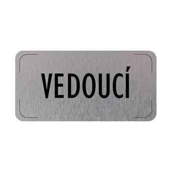 Cedulka na dveře - Vedoucí, hliníková tabulka, 160 x 80 mm