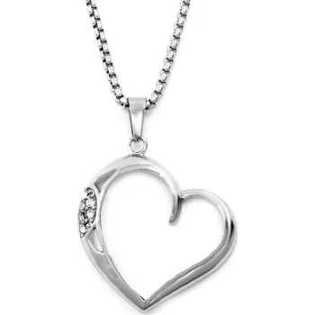 Přívěsek BRUNOshop.cz Přívěsek SRDCE s kamínky + řetízek