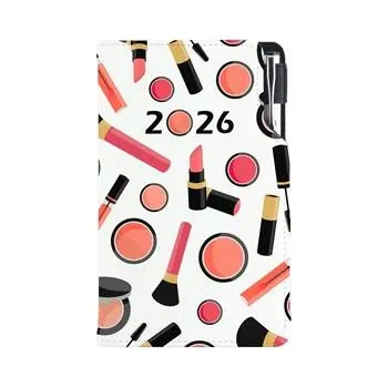 Diář Diář KOSMETICKÝ Make up - DESIGN týdenní kapesní 2026 český