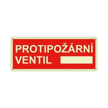 Protipožární ventil - fotoluminiscenční tabulka s dírkami, plast 2 mm 210x80 mm