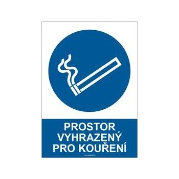 PROSTOR VYHRAZENÝ PRO KOUŘENÍ, plast 2 mm, A5