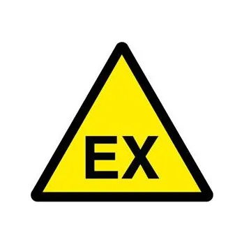 Nebezpečí exploze - SYMBOL, samolepka 100x100