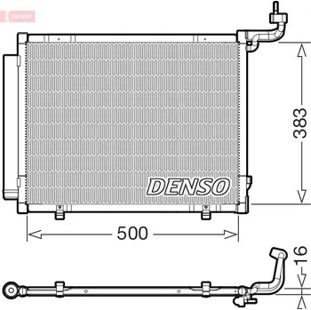 Výparník klimatizace Kondenzátor, klimatizace DENSO DCN10057