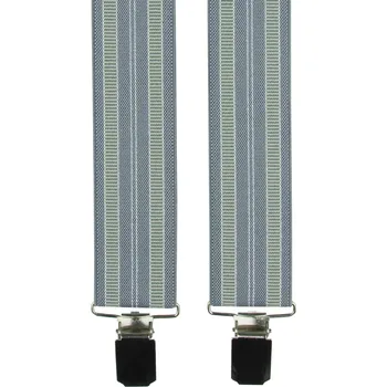 Kšandy Šedé pánské široké kšandy s pruhy