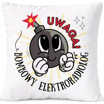 Obraz Dárek Polštář pro elektroradiology s potiskem , bílý