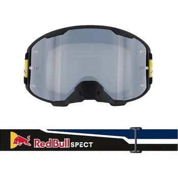 Motocyklové brýle brýle STRIVE, RedBull Spect (černé mátné, plexi stříbrné zrcadlové)