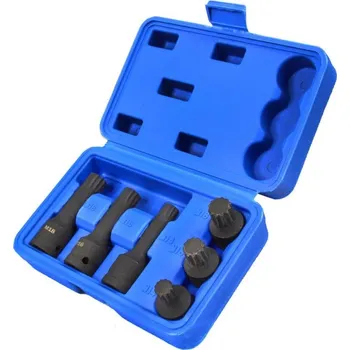 Gola sada MAR-POL Hlavice rázové zástrčné 1/2\" XZN M14, M16, M18, sada 6ks