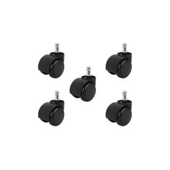 Kolečka kancelářské židle - 5 ks - černá