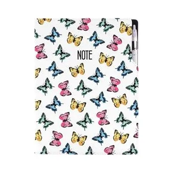 Notes - zápisník DESIGN A4 nelinkovaný - Motýli barevní