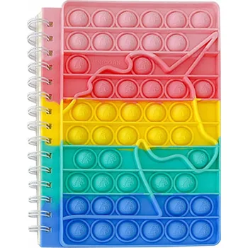 Duha Notes Pop It Jednorožec - Památník/Zápisník - 50 Stran pro Dívky