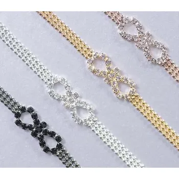 B-TOP Krystalová ramínka k podprsence/ šatům Nekonečno Druh barvy: Stříbrná