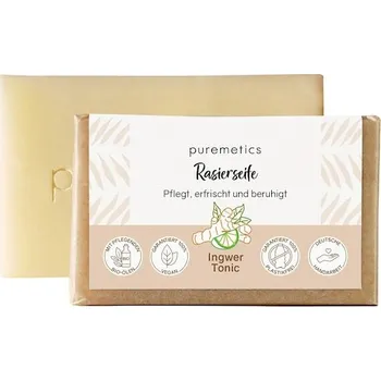puremetics Pece Natural-soapsMýdlo na holení Ginger Tonic 75 g (3&nbsp;427,00 Kč / 1 kg)