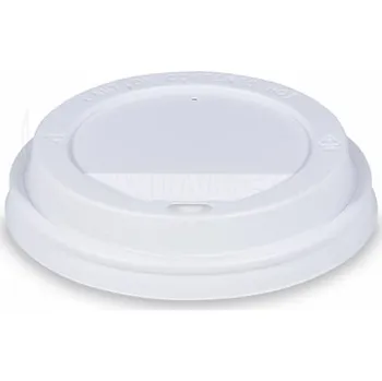 Jednorázové nádobí Víčko vypouklé bílé PS, Ø 90 mm