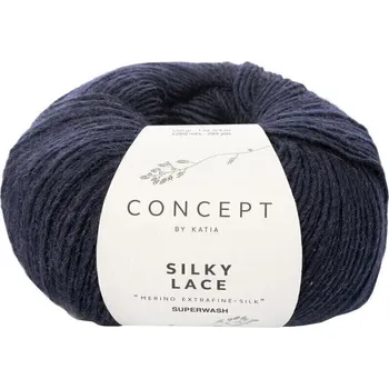 Příze Katia Silky Lace 157 Dark Blue Pletací příze
