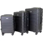 Sada 3 kufrů T-class 618, M, L, XL, TSA zámek, (matná černá) 35l, 60l, 99l