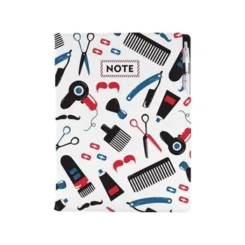 Notes - zápisník KADEŘNICKÝ Barber - DESIGN A4 čtverečkovaný
