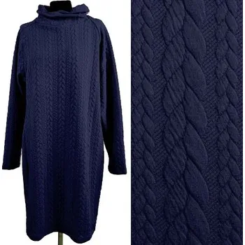 Pletenina v tmavě modré barvě s copánky 13423/601