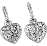 Goldstore Dětské náušnice srdce vykládané zirkony Váha: 1.10 g