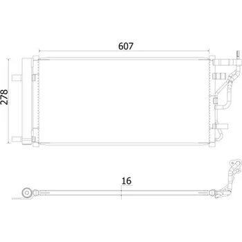 Výparník klimatizace Kondenzátor, klimatizace MAHLE AC 956 000S