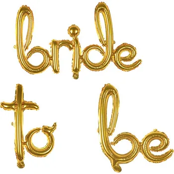 Balónek Fóliový balónek - bride to be zlatá