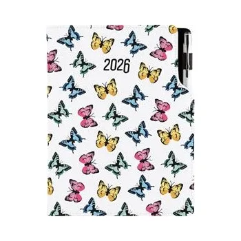 Diář Diář DESIGN denní A5 2026 český - Motýli barevní