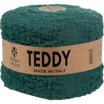 Příze Borgo de Pazzi Teddy 10 Smaragdová (Špagátová žinylková příze Teddy smaragdová)